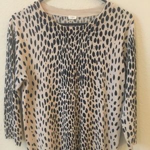 J.Crew Leopard Print Merino Wool Sweater